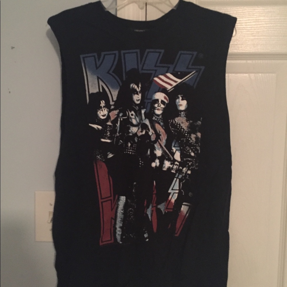 KISS Rock Muscle Tank Forever21 Size S